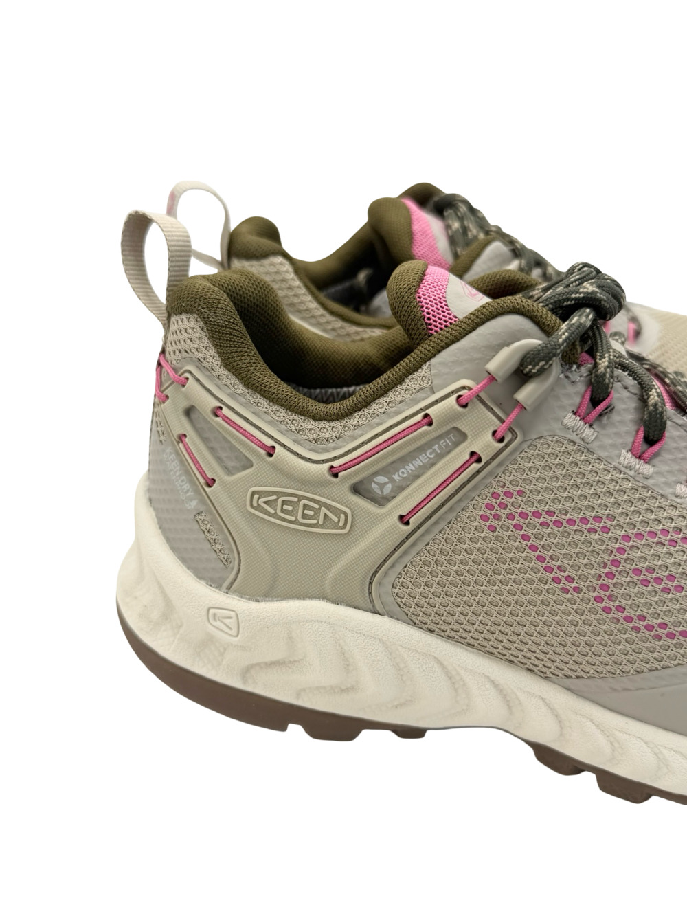Keen Women's NXIS Evo Waterproof Hiking Shoes in Plaza Taupe/Ibis Rose - Picture 8 of 13